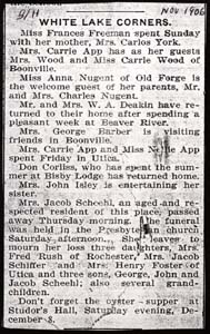 white lake news boonville herald nov 1906