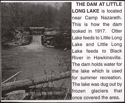 dam at little long lake near camp nazareth 1917