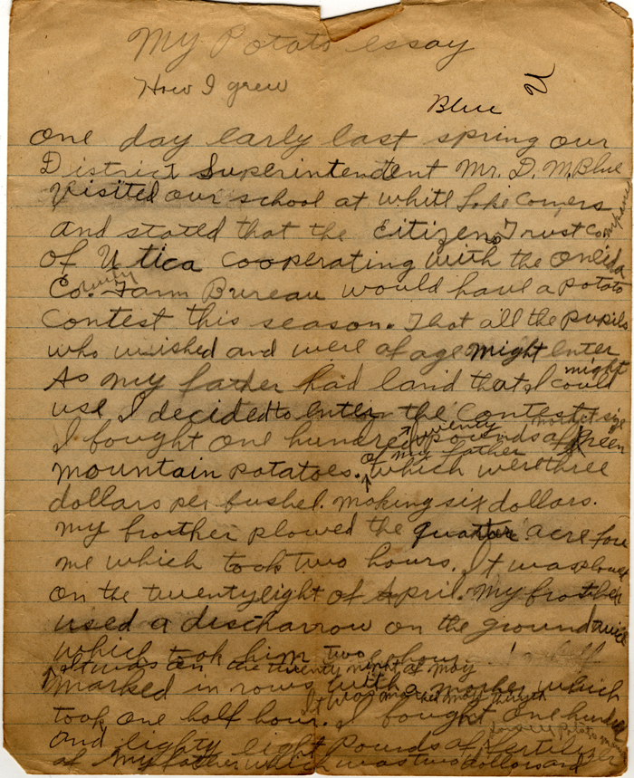 how i grew my potato crop isley harold 1918 handwritten 001