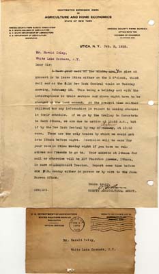 county agricultural agent letter isley harold feb 8 1918