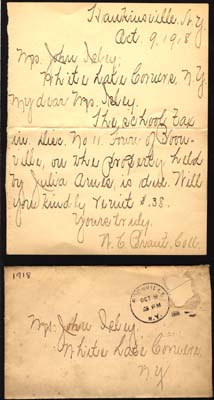 isley mrs john eames julia land tax letter oct 9 1918