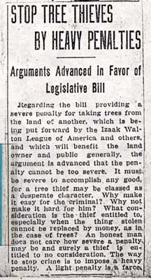 stop tree thieves by heavy penalties boonville herald 1918