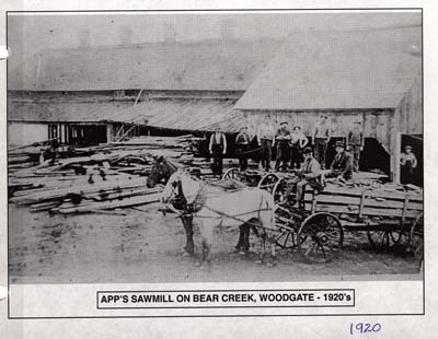 apps sawmill on bear creek 1920
