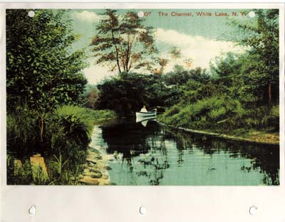 white lake channel post card 1922