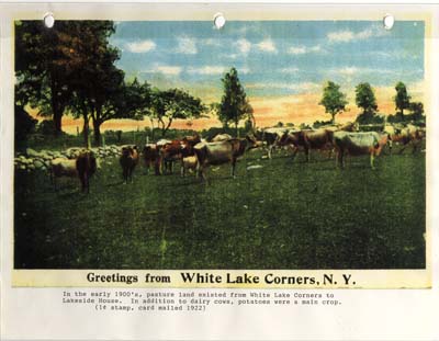 white lake corners post card 1922