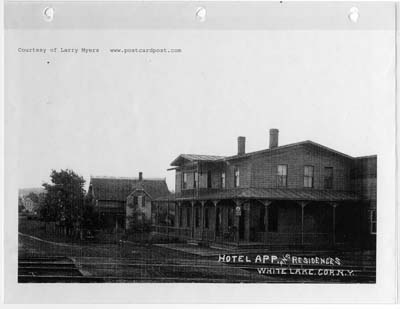 hotel app and residences white lake corners ny 1924 postcard