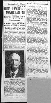 lockwood henry obit april 30 1925
