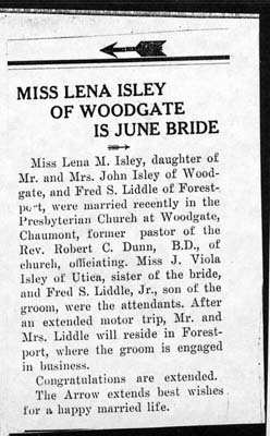isley lena m liddle fred s married june 16 1926 004