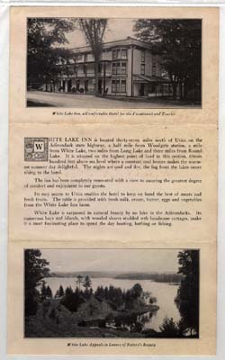 white lake inn baldwin and law proprietors advertisement 1929 back