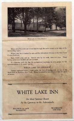 white lake inn baldwin and law proprietors advertisement 1929 front