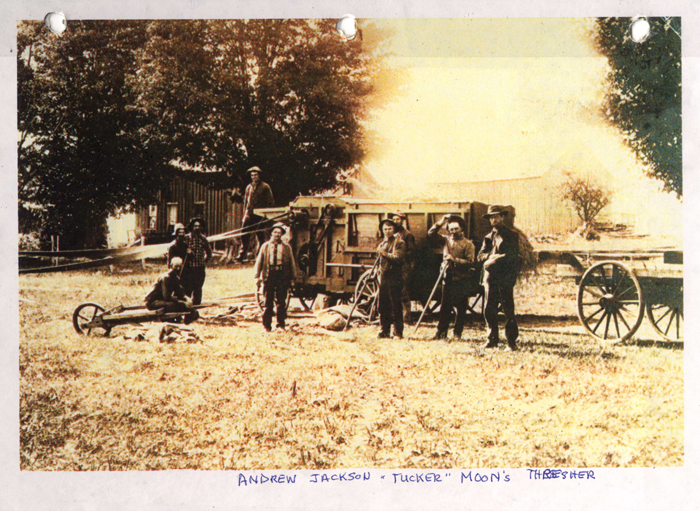 moon andrew jackson tucker thresher photo 1930