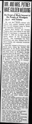 putney roselle zara stell carolyn virginia golden anniversary november 8 1930