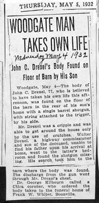 woodgate man takes own life drexel john c may 4 1932