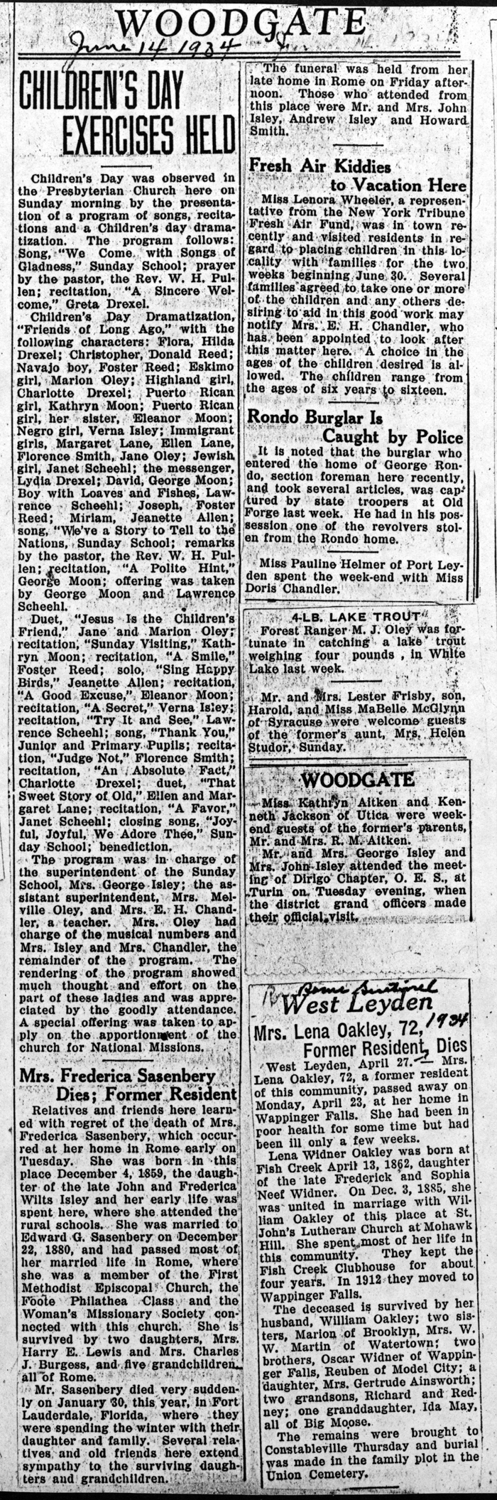 woodgate news june 14 1934 part 1