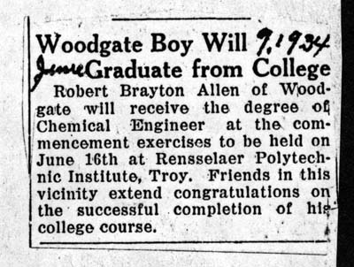 allen william brayton graduates from college june 16 1934
