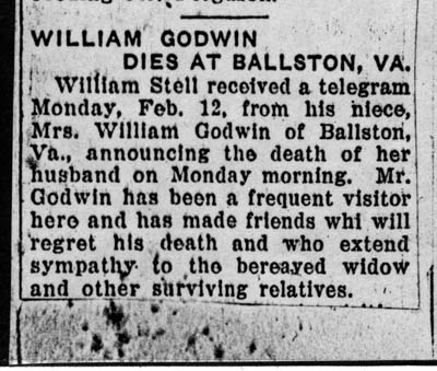 godwin william obit february 12 1934