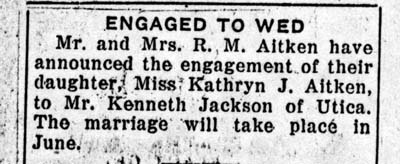 jackson kenneth aitken katherine j engaged may 31 1934