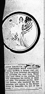 john griffith awarded mail contract june 5 1934