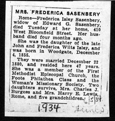 sasenbery frederica isley wife of edward g obit june 5 1934 001