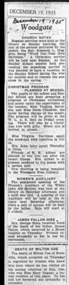 woodgate news december 19 1935