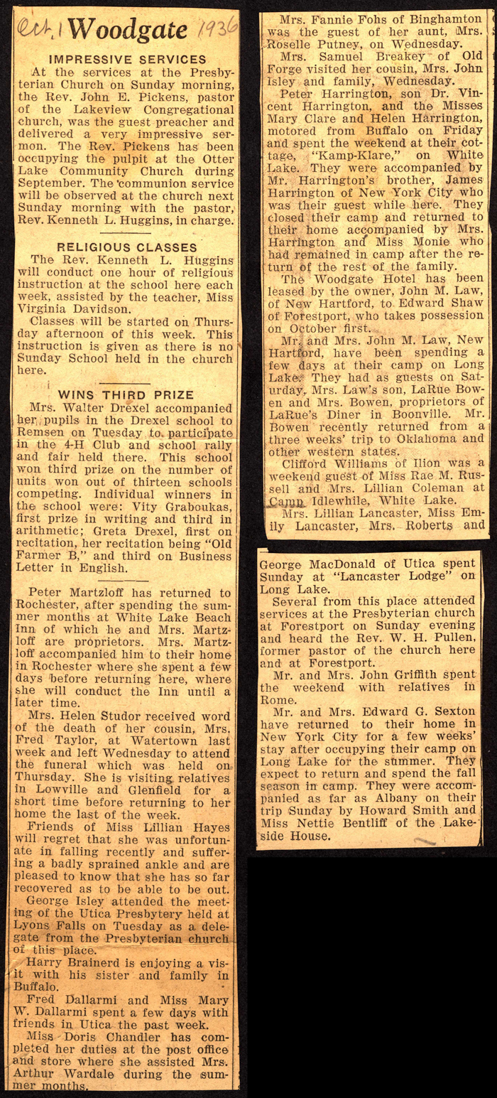 woodgate news october 1 1936