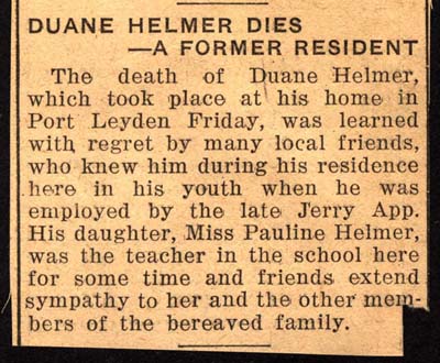 helmer duane father of pauline obit october 8 1936