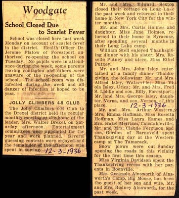 woodgate news december 3 1936