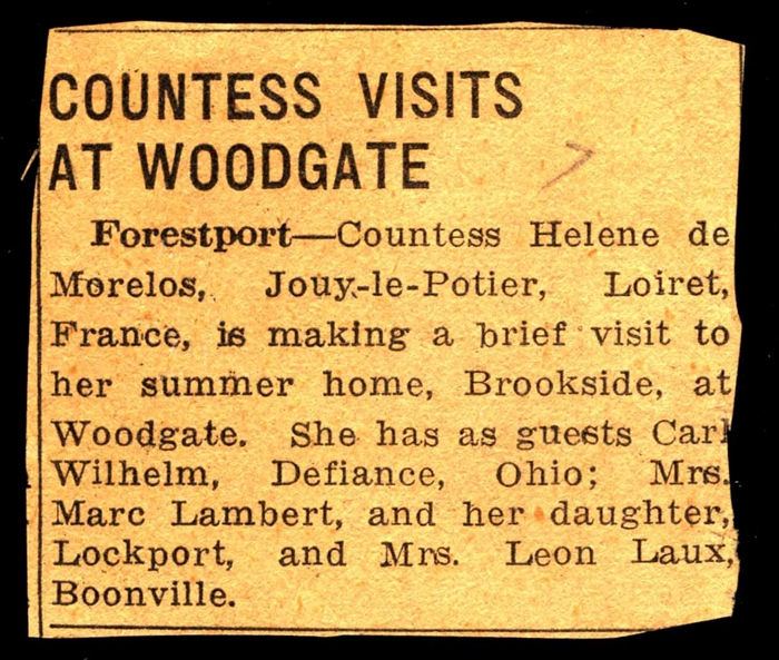 countess helene de morelos visits woodgate 1937