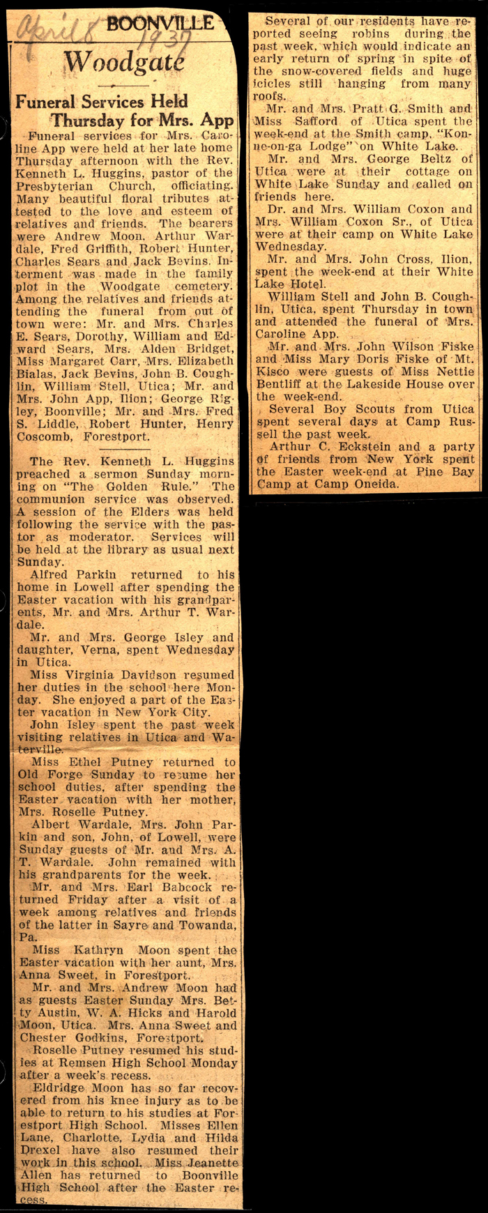 woodgate news april 8 1937