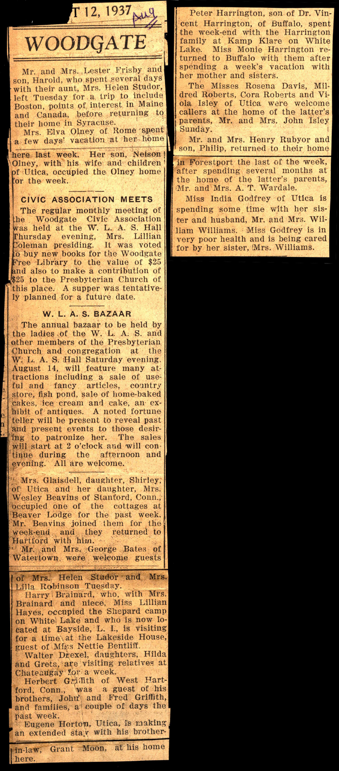 woodgate news august 12 1937