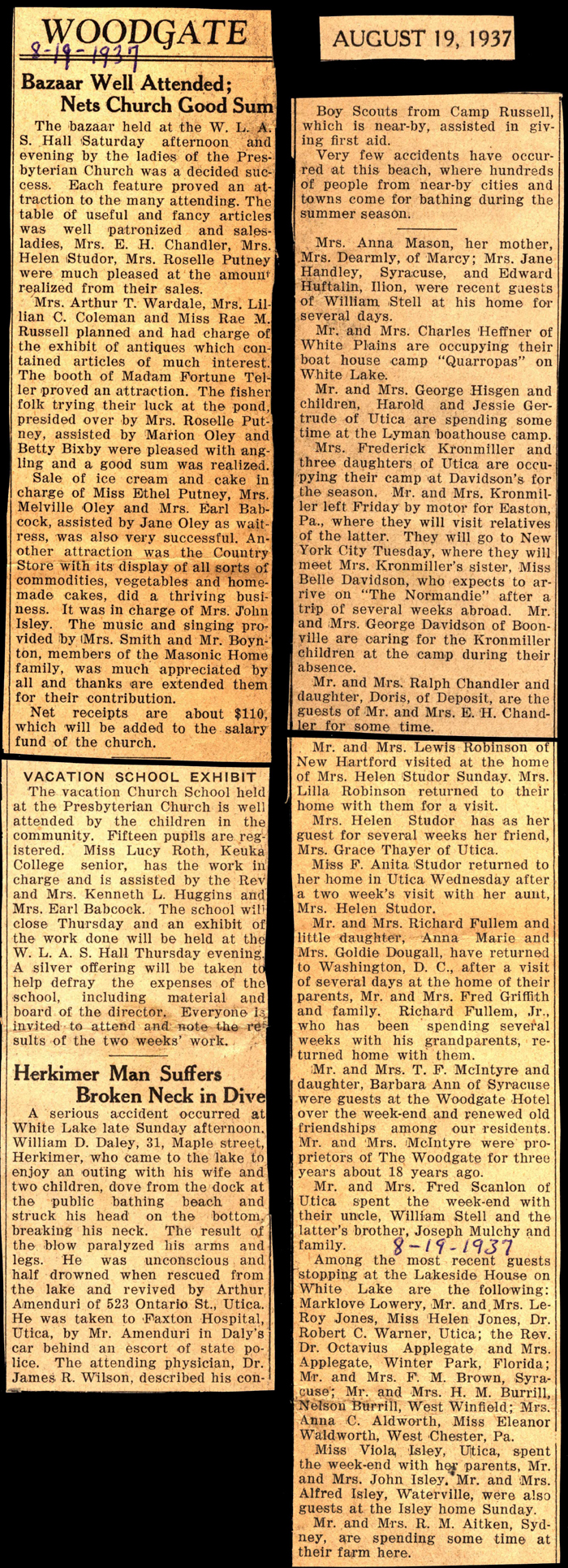 woodgate news august 19 1937