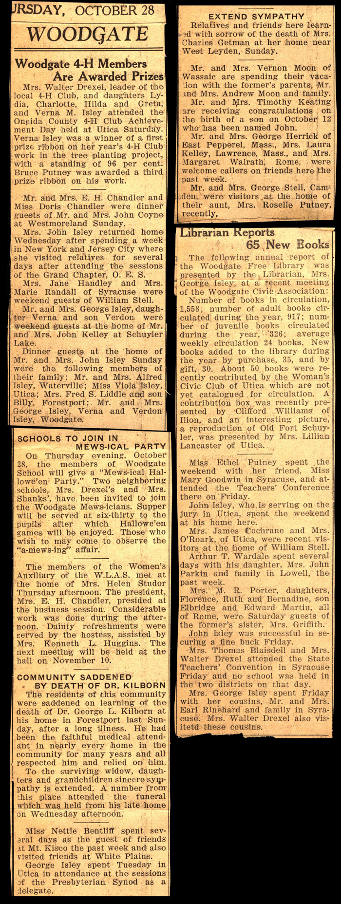 woodgate news october 28 1937