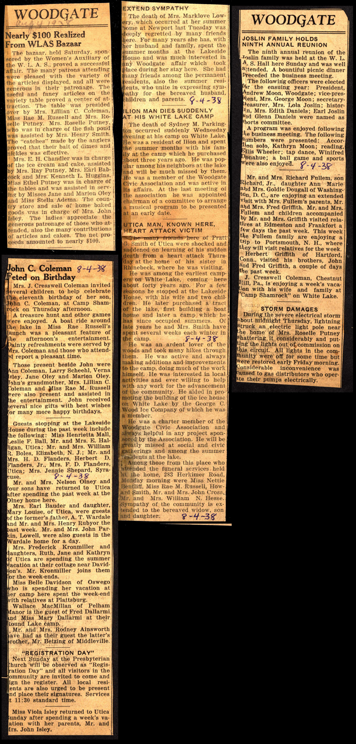 woodgate news august 4 1938