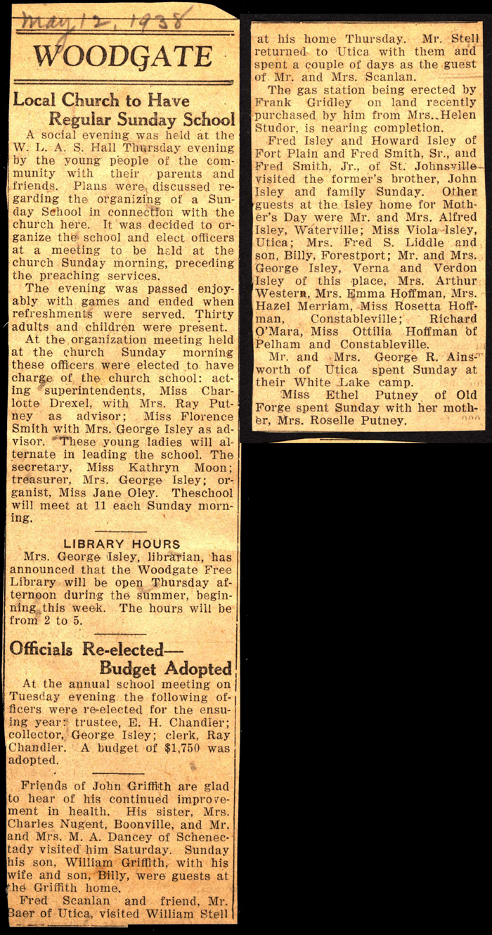 woodgate news may 12 1938