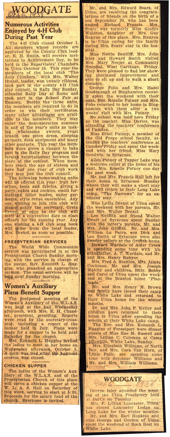 woodgate news october 6 1938