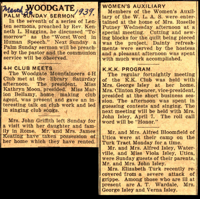 woodgate news march 30 1939