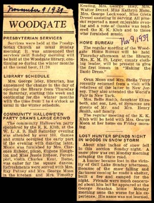 woodgate news november 9 1939