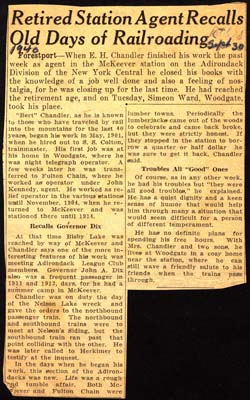 retired station agent recalls old days of railroading article september 30 1940
