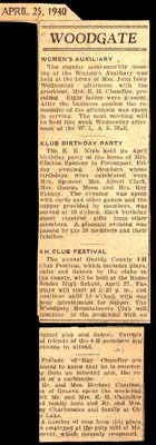 woodgate news april 25 1940