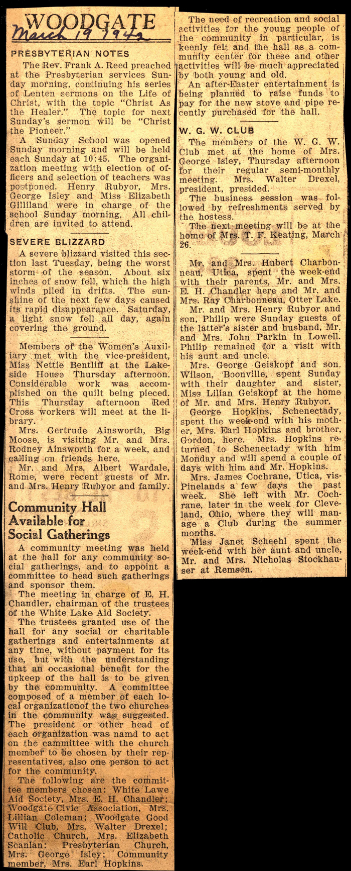 woodgate news march 19 1942