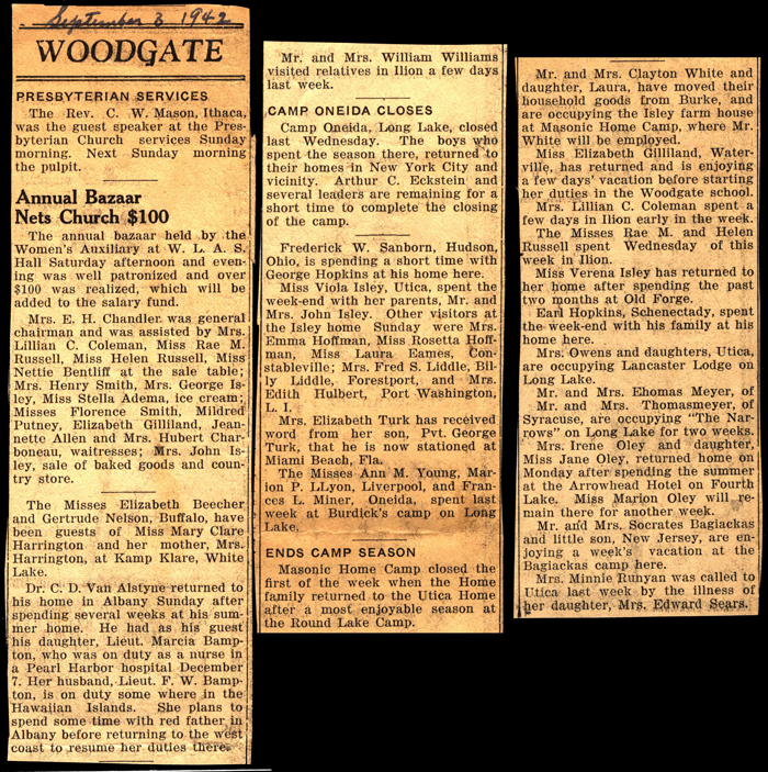 woodgate news september 3 1942