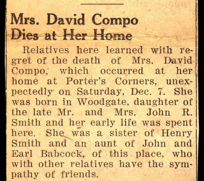 compo mrs david daughter of mr and mrs john r smith obit december 12 1946