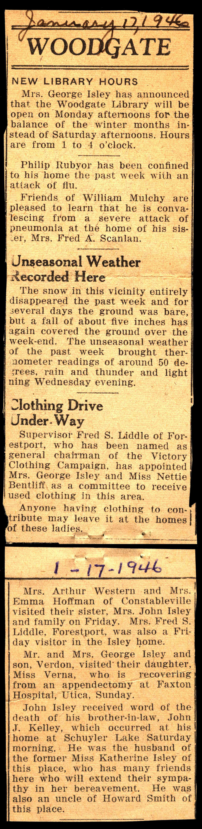 woodgate news january 17 1946