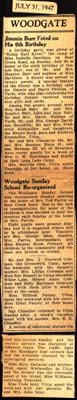 woodgate news july 31 1947