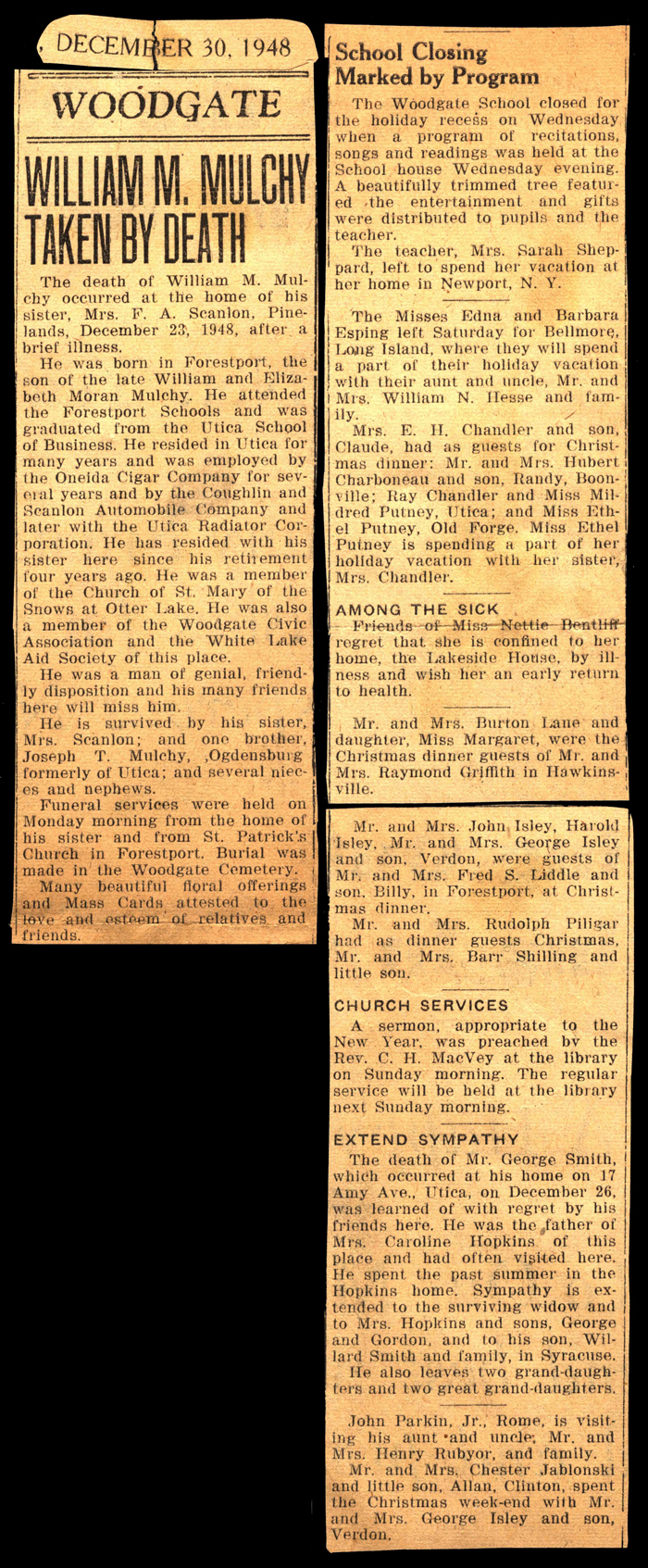 woodgate news december 30 1948