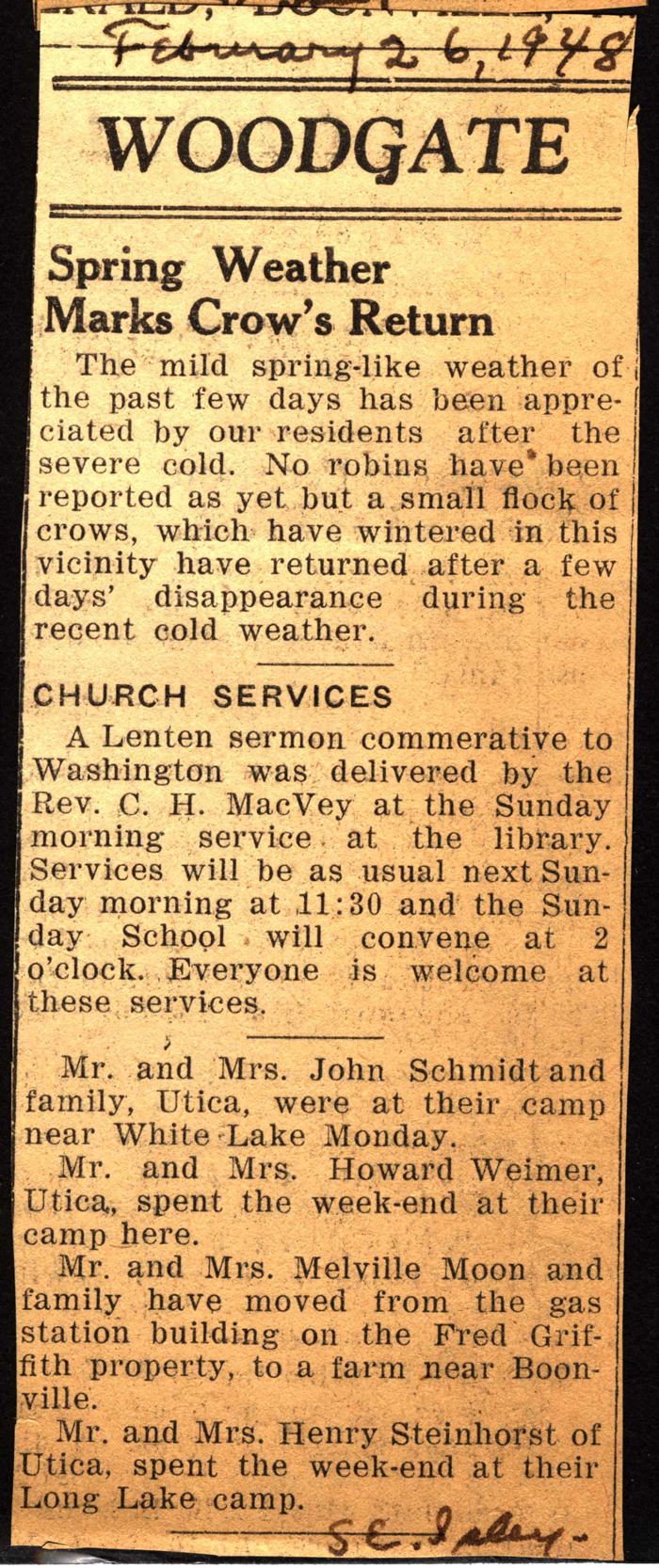 woodgate news february 26 1948