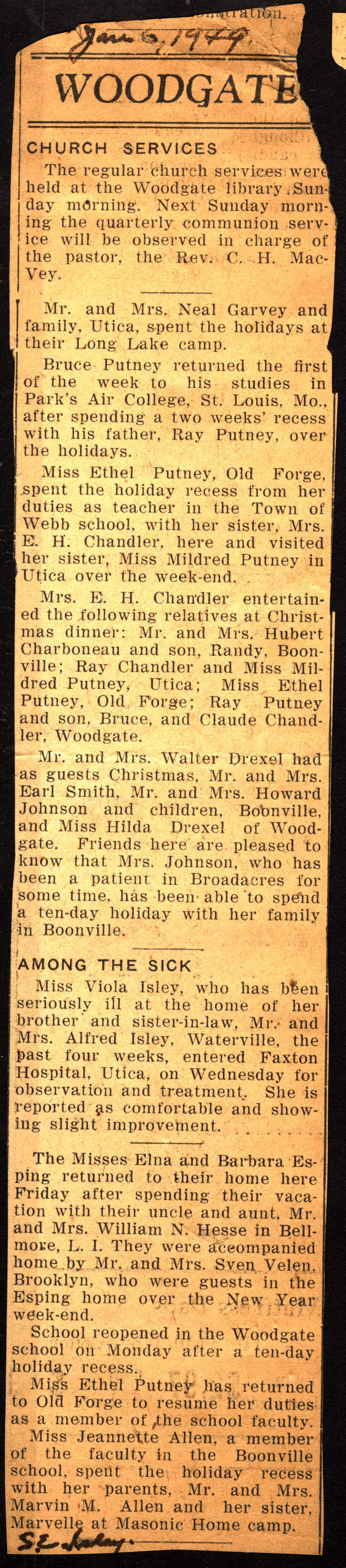 woodgate news january 6 1949