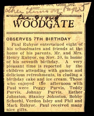 paul rubyor celebrates 7th birthday november 30 1949