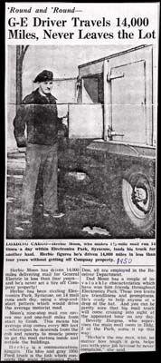 ge driver herbie moon travels 14000 miles never leaves the lot article 1950