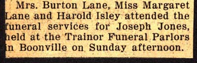 funeral services held for joseph jones september 1951
